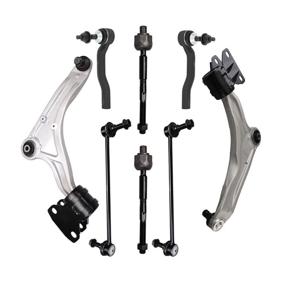 Damcidoi 8pcs Front Lower Control Arm W Ball Joints Suspension Mounting Hardware Alloy Steel Forged Coated Greasable Kit Bolt-on for Ford for Fusion 2013-2017,for Lincoln for MKZ 2013-2018