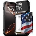 thumbnail image 1 of Damda Glide Pro Card Holder Case for iPhone 16 Pro Max (2024), Sturdy Semi Auto Card Slot Wallet [4 Cards] Case Designed for iPhone 16 Pro Max (2024) Flag of Honor, 1 of 6