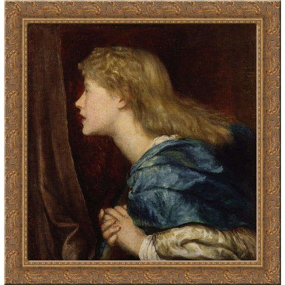 Dame (Alice) Ellen Terry 20x20 Gold Ornate Wood Framed Canvas Art by George Frederick Watts