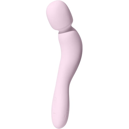 Dame Products Com Massager - Classic Wand Shape - Powerful, Multi-Angle Stress Relief - 100% Waterproof Body-Safe Materials - Quartz Color