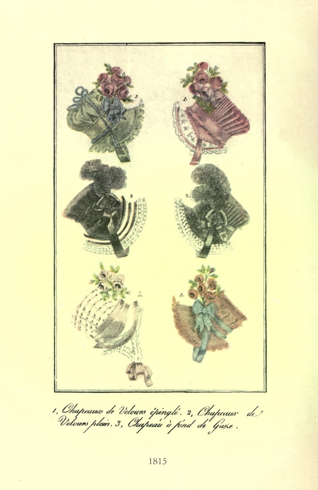 Dame Fashion 1913 Hats of 1815 Canvas Art - Unknown (24 x 36)