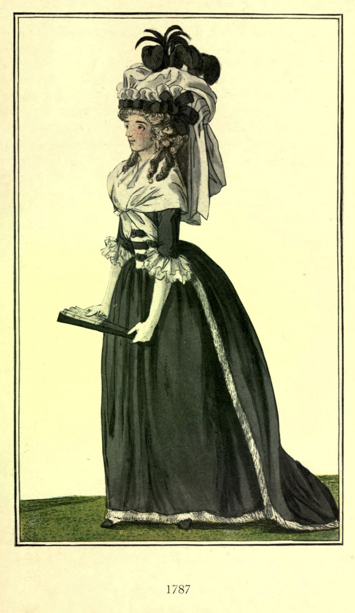 Dame Fashion 1913 Woman of 1787 Canvas Art - Unknown (24 x 36)