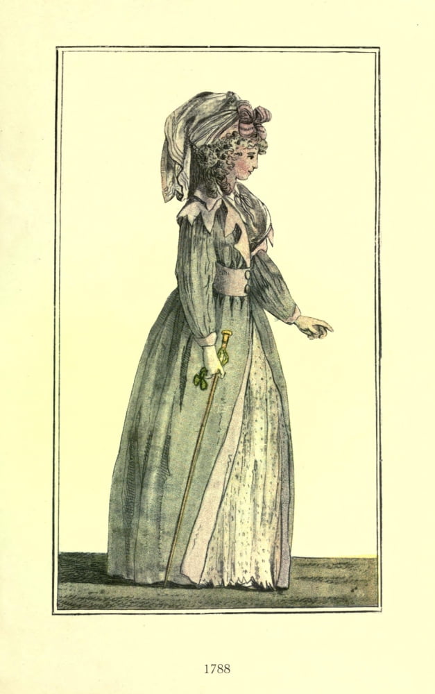 Dame Fashion 1913 Woman of 1788 Canvas Art - Unknown (18 x 24)
