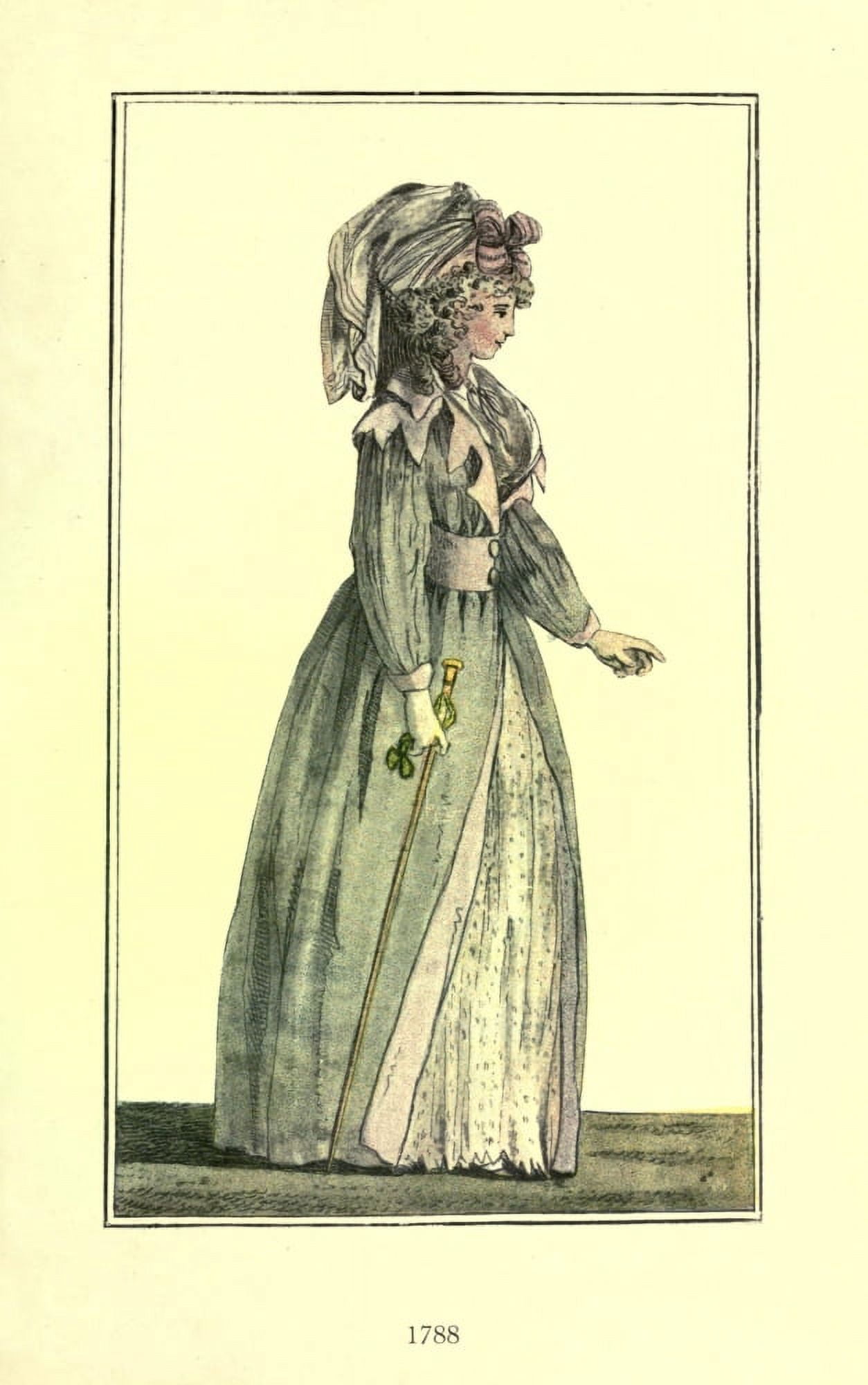 Dame Fashion 1913 Woman of 1788 Canvas Art - Unknown (24 x 36)