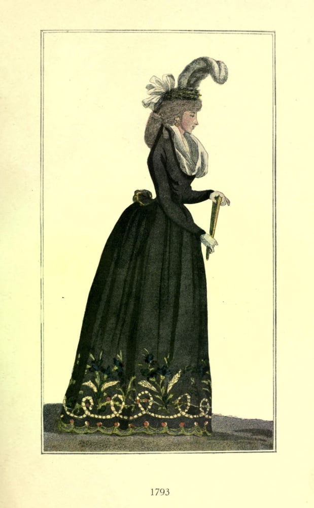 Dame Fashion 1913 Woman of 1793 Canvas Art - Unknown (24 x 36)