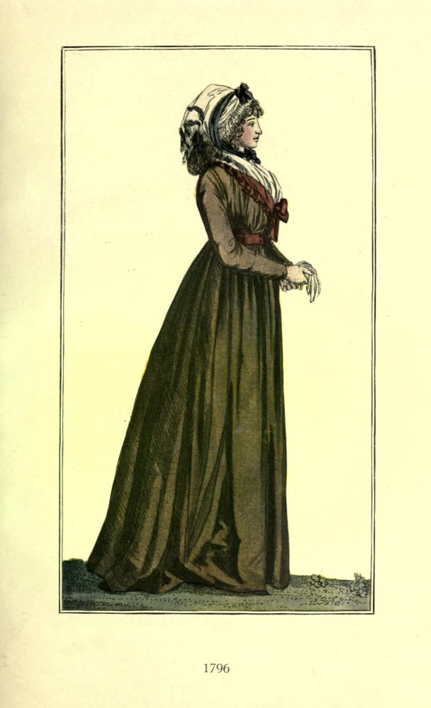 Dame Fashion 1913 Woman of 1796 Canvas Art - Unknown (18 x 24)