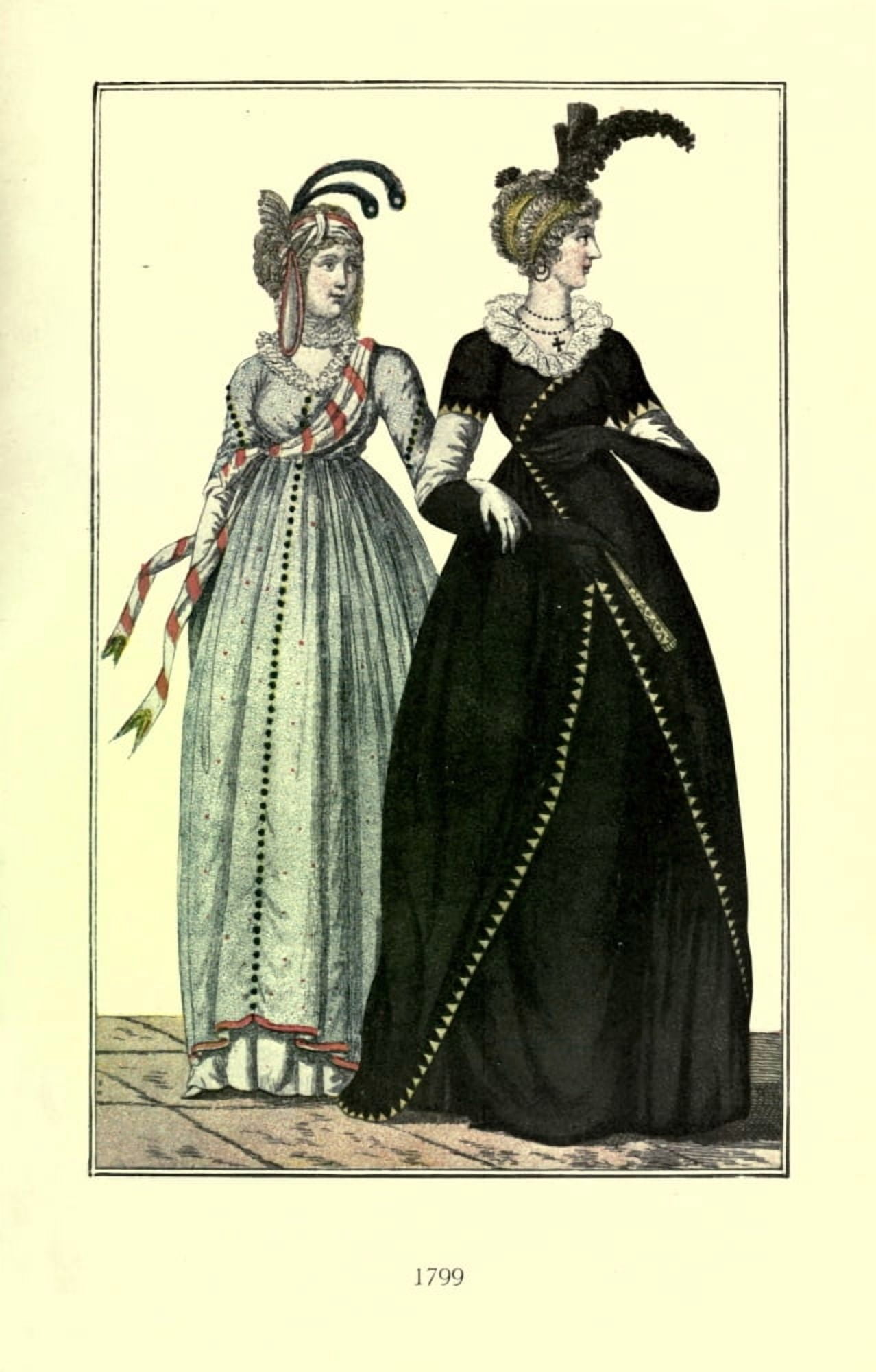 Dame Fashion 1913 Woman of 1799-1 Canvas Art - Unknown (18 x 24)