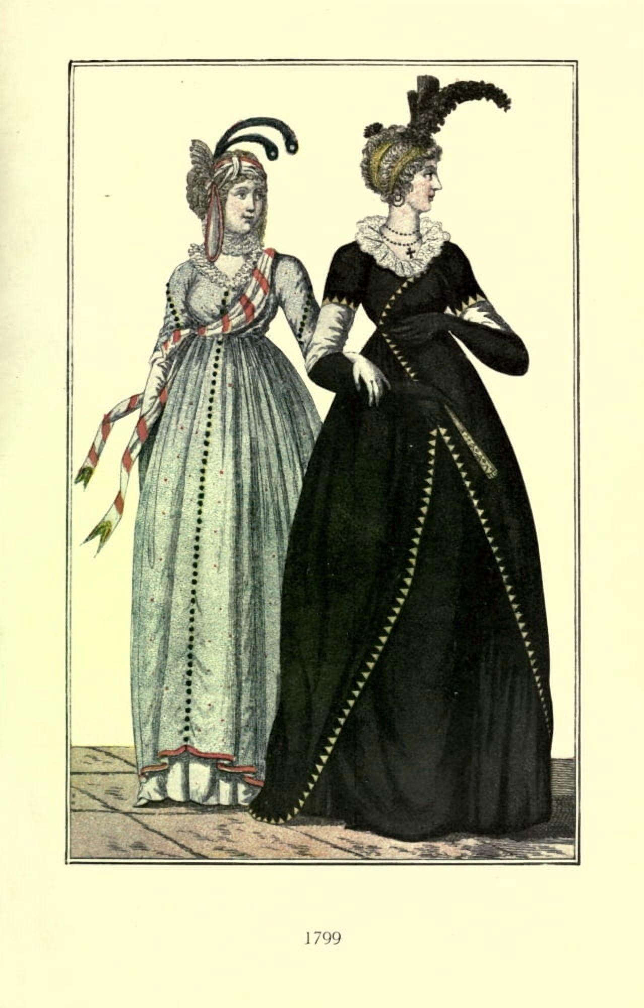 Dame Fashion 1913 Woman of 1799-1 Canvas Art - Unknown (24 x 36)