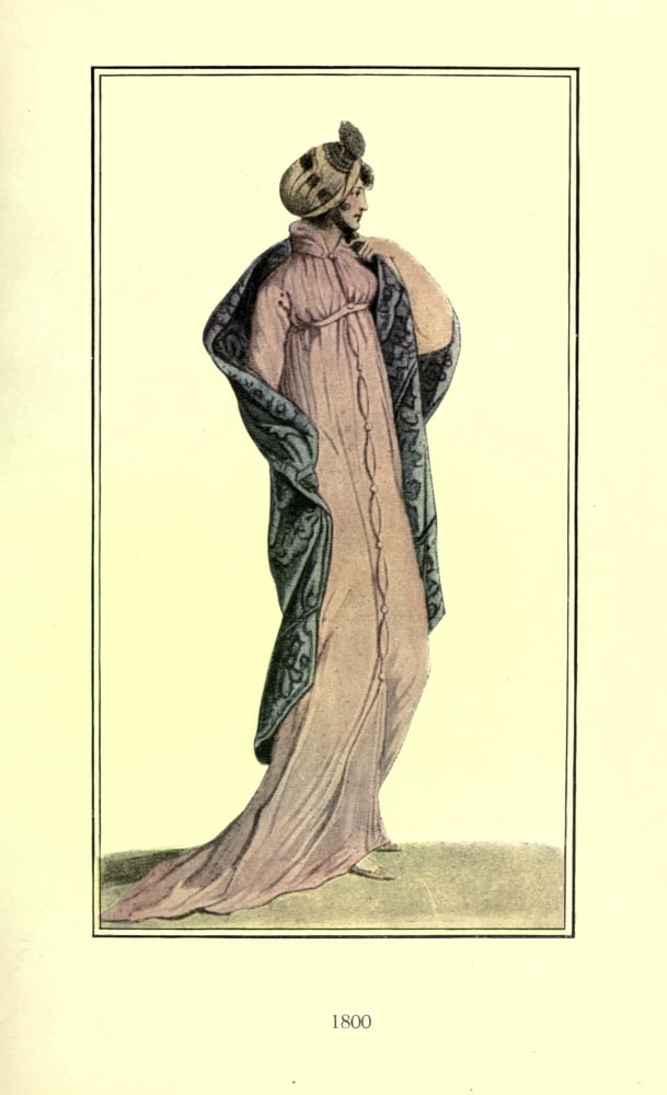 Dame Fashion 1913 Woman of 1800-1 Canvas Art - Unknown (18 x 24)