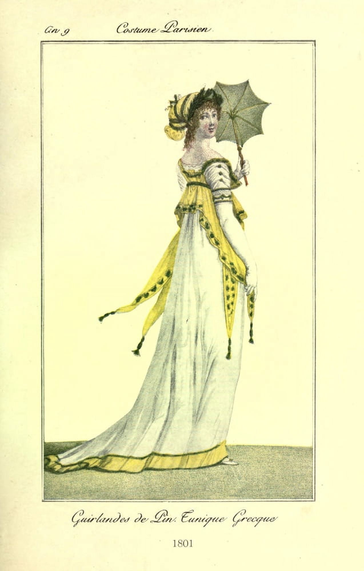 Dame Fashion 1913 Woman of 1801 Canvas Art - Unknown (24 x 36)