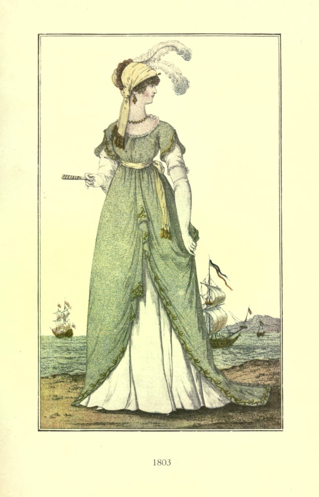 Dame Fashion 1913 Woman of 1803 Canvas Art - Unknown (18 x 24)