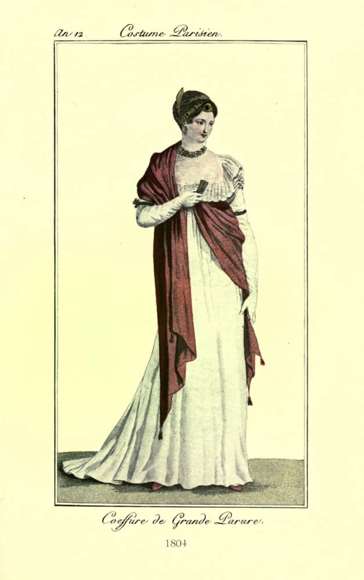 Dame Fashion 1913 Woman of 1804 Canvas Art - Unknown (24 x 36)