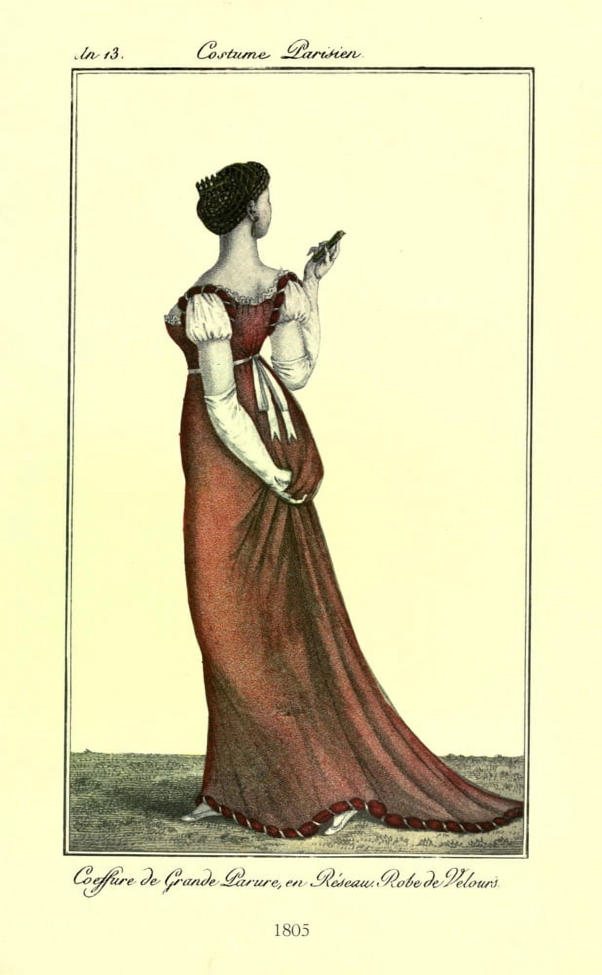 Dame Fashion 1913 Woman of 1805 Canvas Art - Unknown (24 x 36)