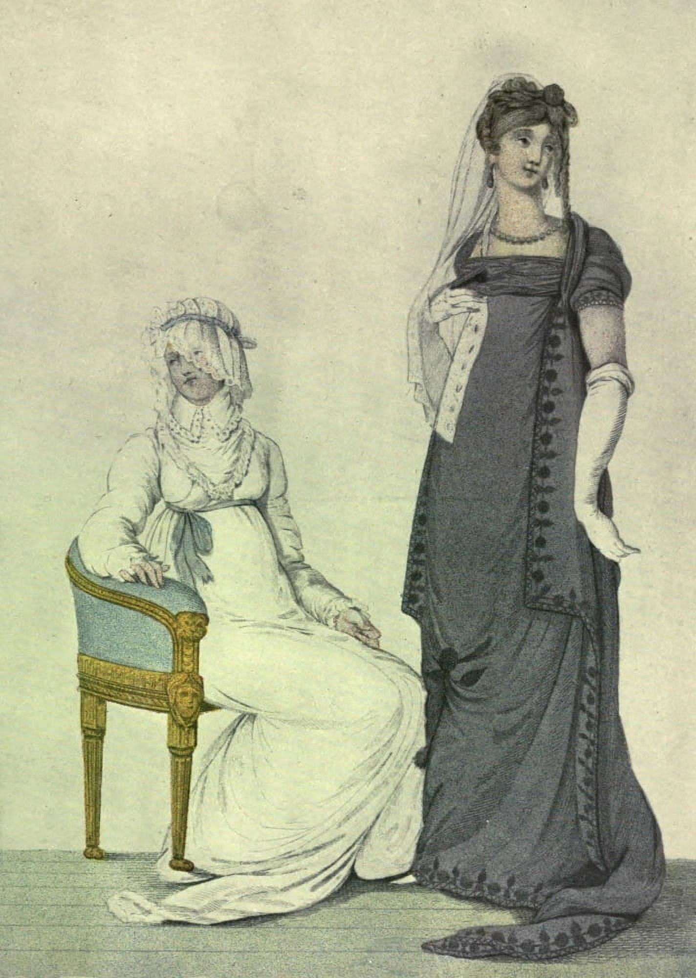 Dame Fashion 1913 Woman of 1806 Canvas Art - Unknown (24 x 36)