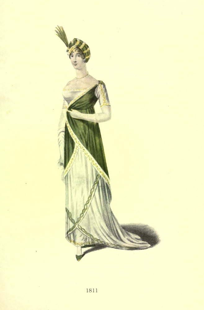 Dame Fashion 1913 Woman of 1811 Canvas Art - Unknown (18 x 24)