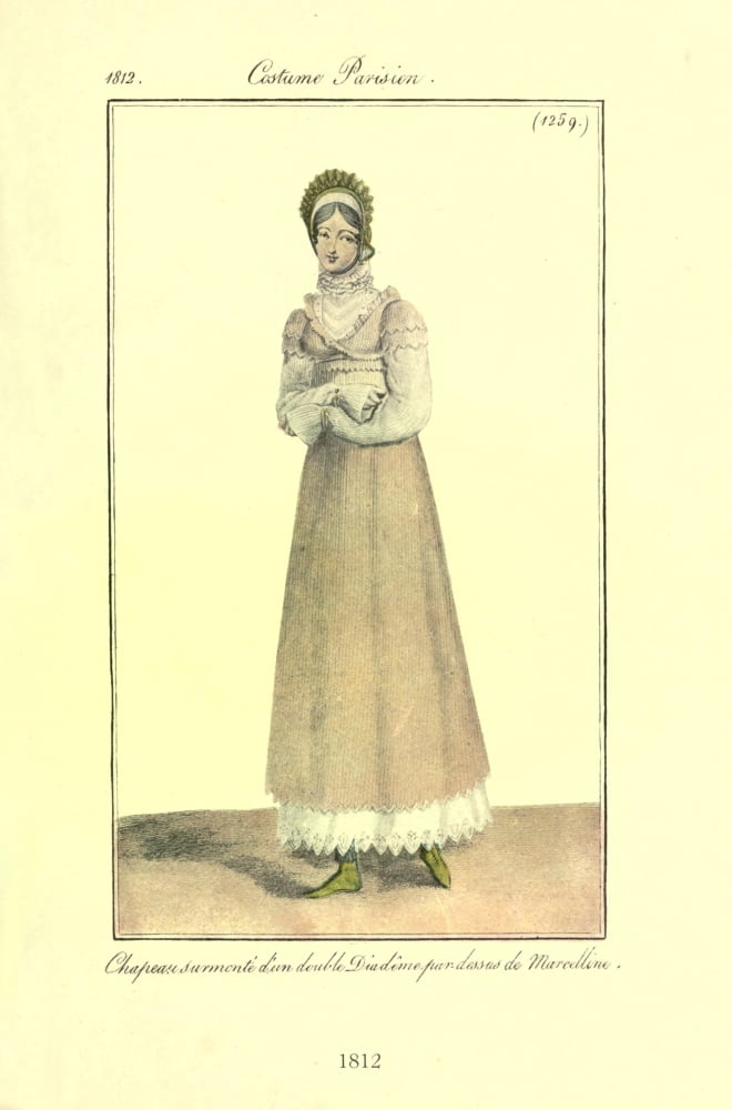 Dame Fashion 1913 Woman of 1812 Canvas Art - Unknown (18 x 24)