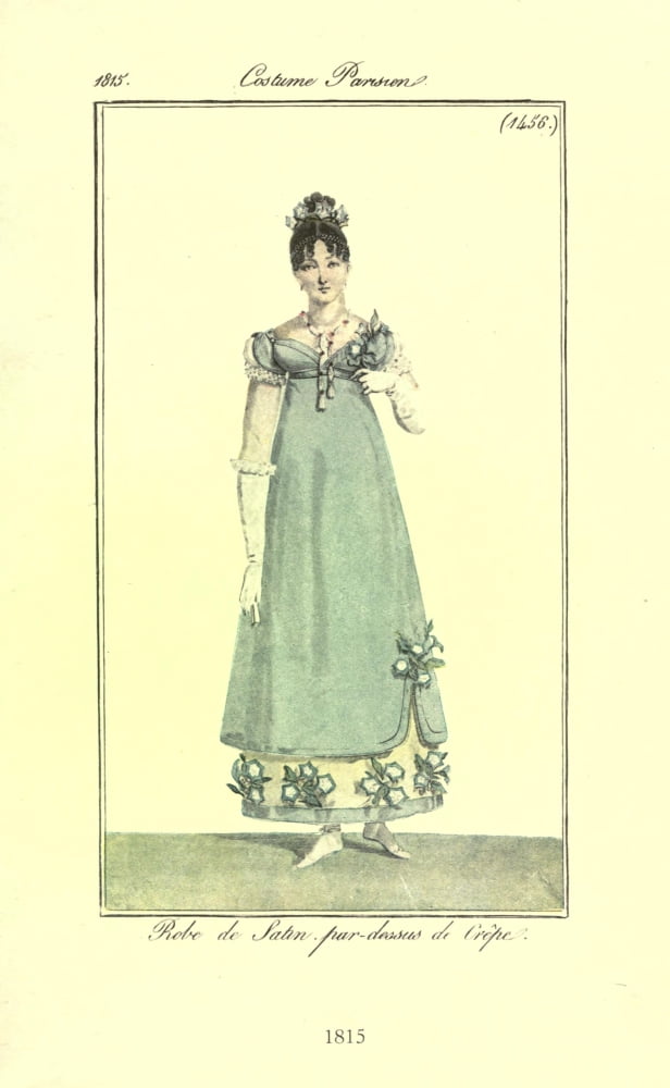 Dame Fashion 1913 Woman of 1815 Canvas Art - Unknown (18 x 24)