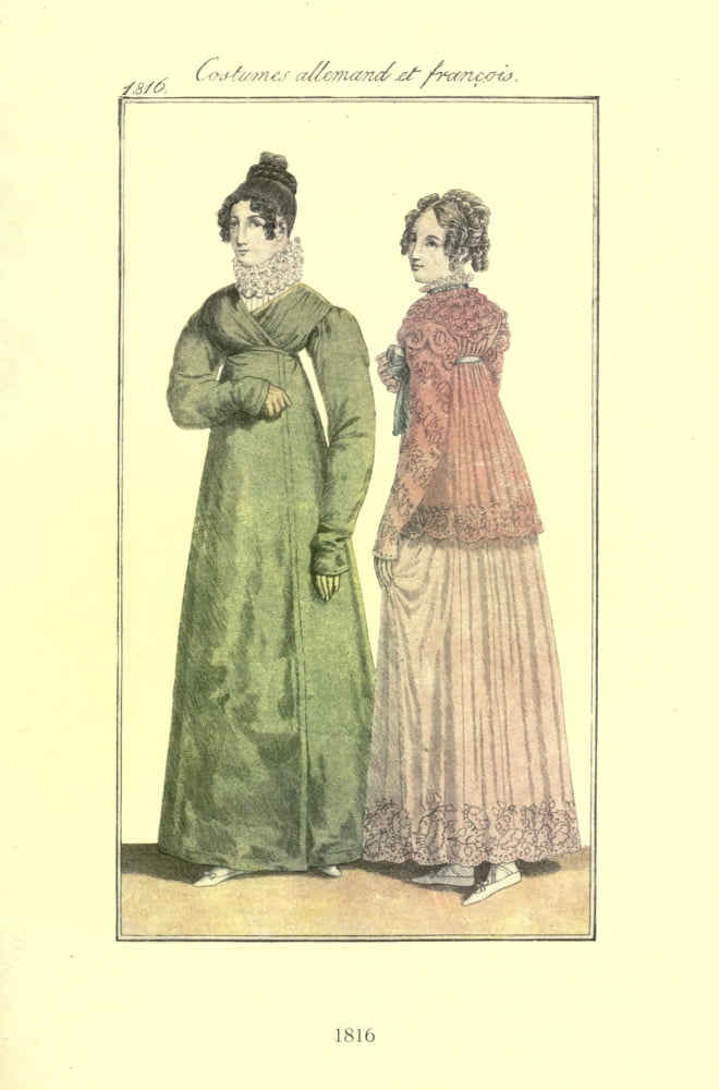Dame Fashion 1913 Woman of 1816 Canvas Art - Unknown (24 x 36)