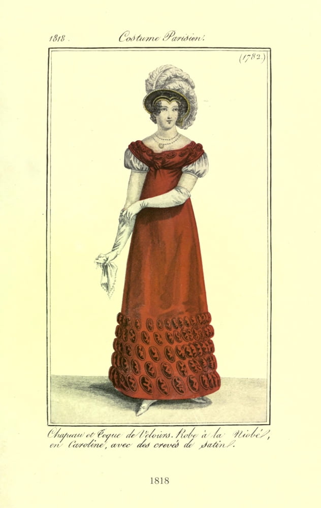 Dame Fashion 1913 Woman of 1818 Canvas Art - Unknown (18 x 24)