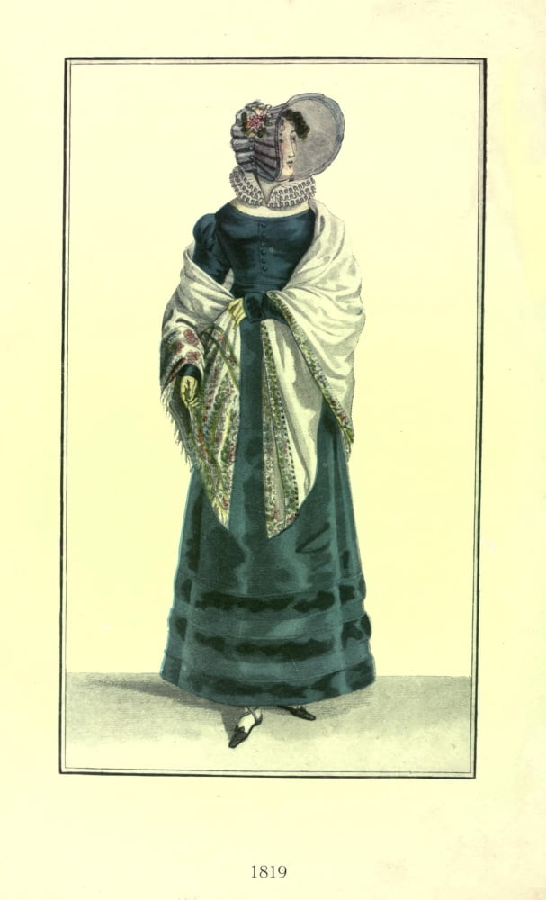 Dame Fashion 1913 Woman of 1819 Canvas Art - Unknown (24 x 36)