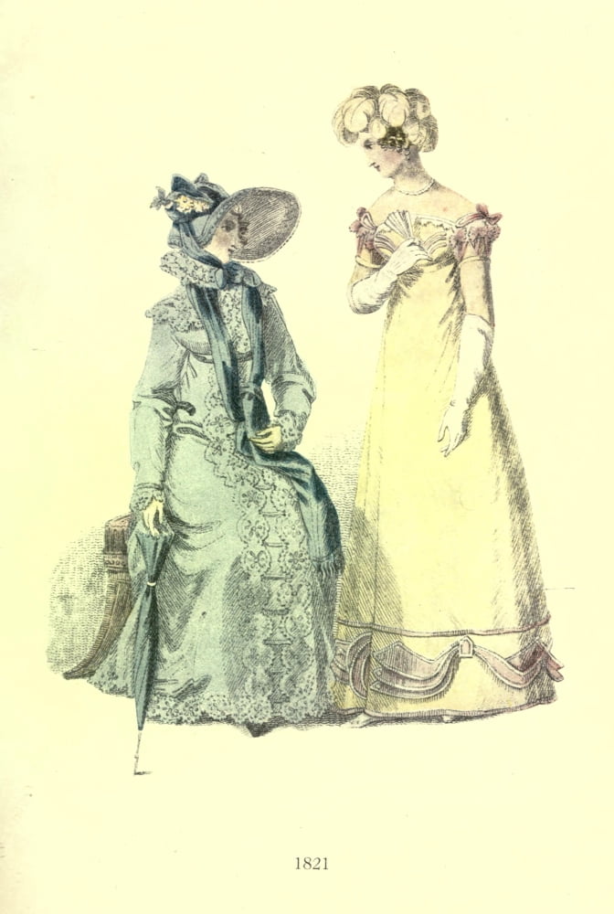 Dame Fashion 1913 Woman of 1821 Canvas Art - Unknown (24 x 36)