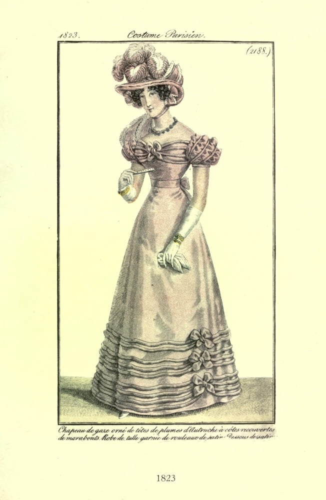 Dame Fashion 1913 Woman of 1823 Canvas Art - Unknown (18 x 24)
