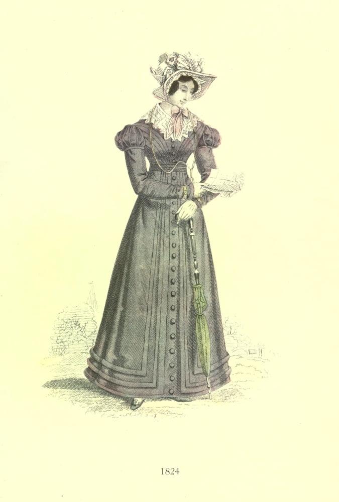 Dame Fashion 1913 Woman of 1824 Canvas Art - Unknown (24 x 36)