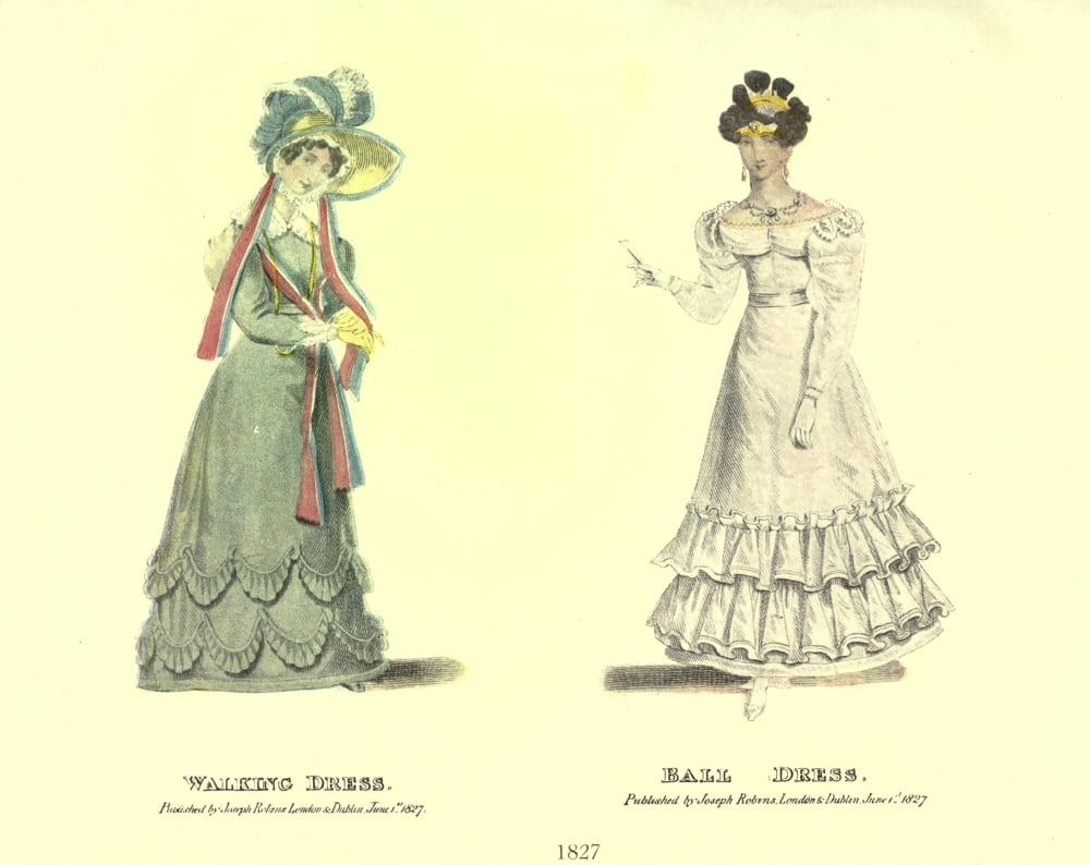 Dame Fashion 1913 Woman of 1827 Canvas Art - Unknown (18 x 24)