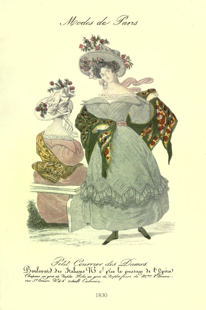 Dame Fashion 1913 Woman of 1830 Canvas Art - Unknown (18 x 24)