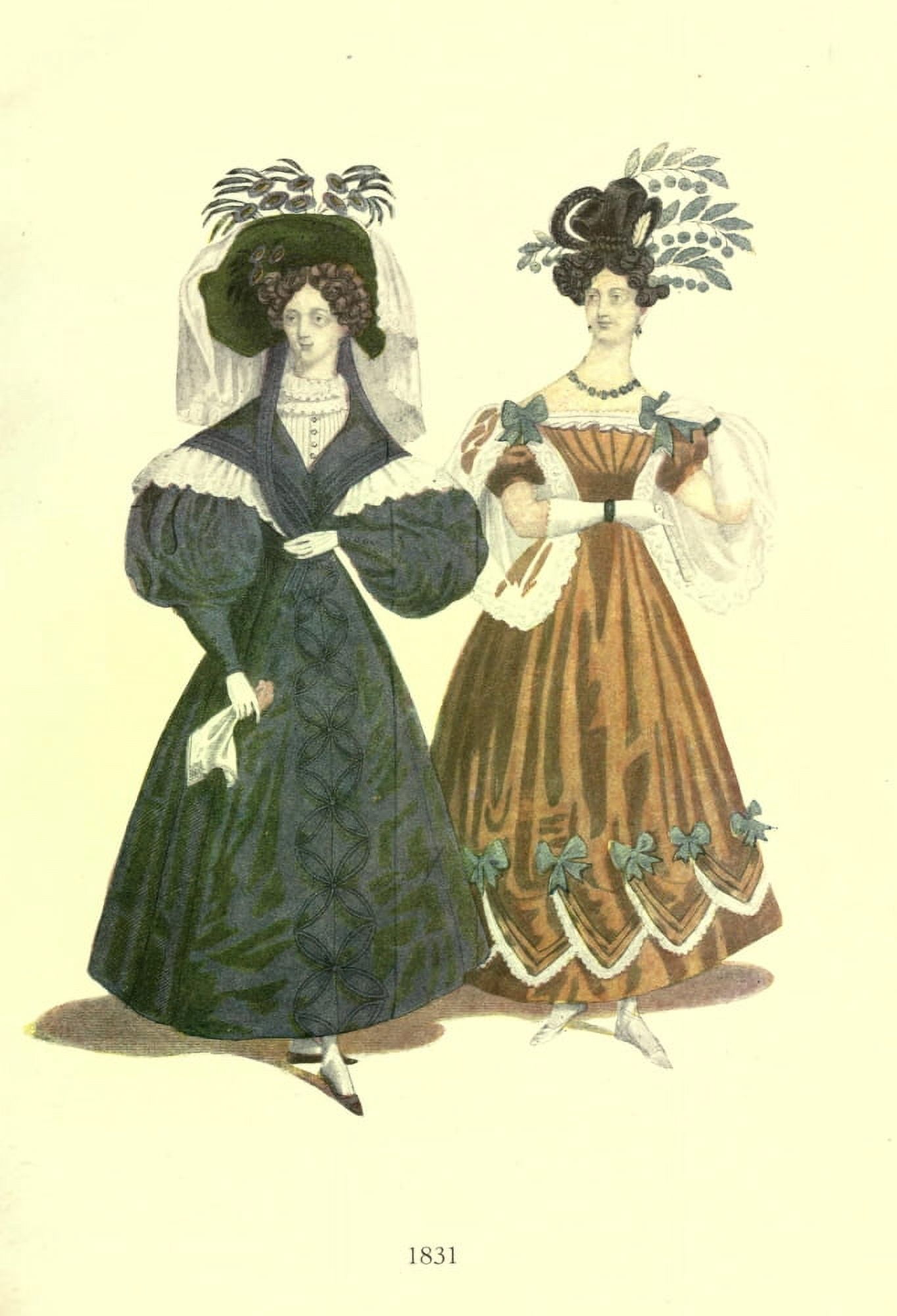 Dame Fashion 1913 Woman of 1831 Canvas Art - Unknown (24 x 36)