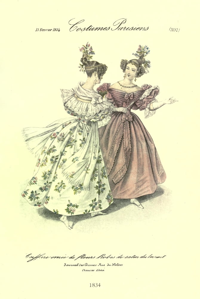 Dame Fashion 1913 Woman of 1834 Canvas Art - Unknown (18 x 24)