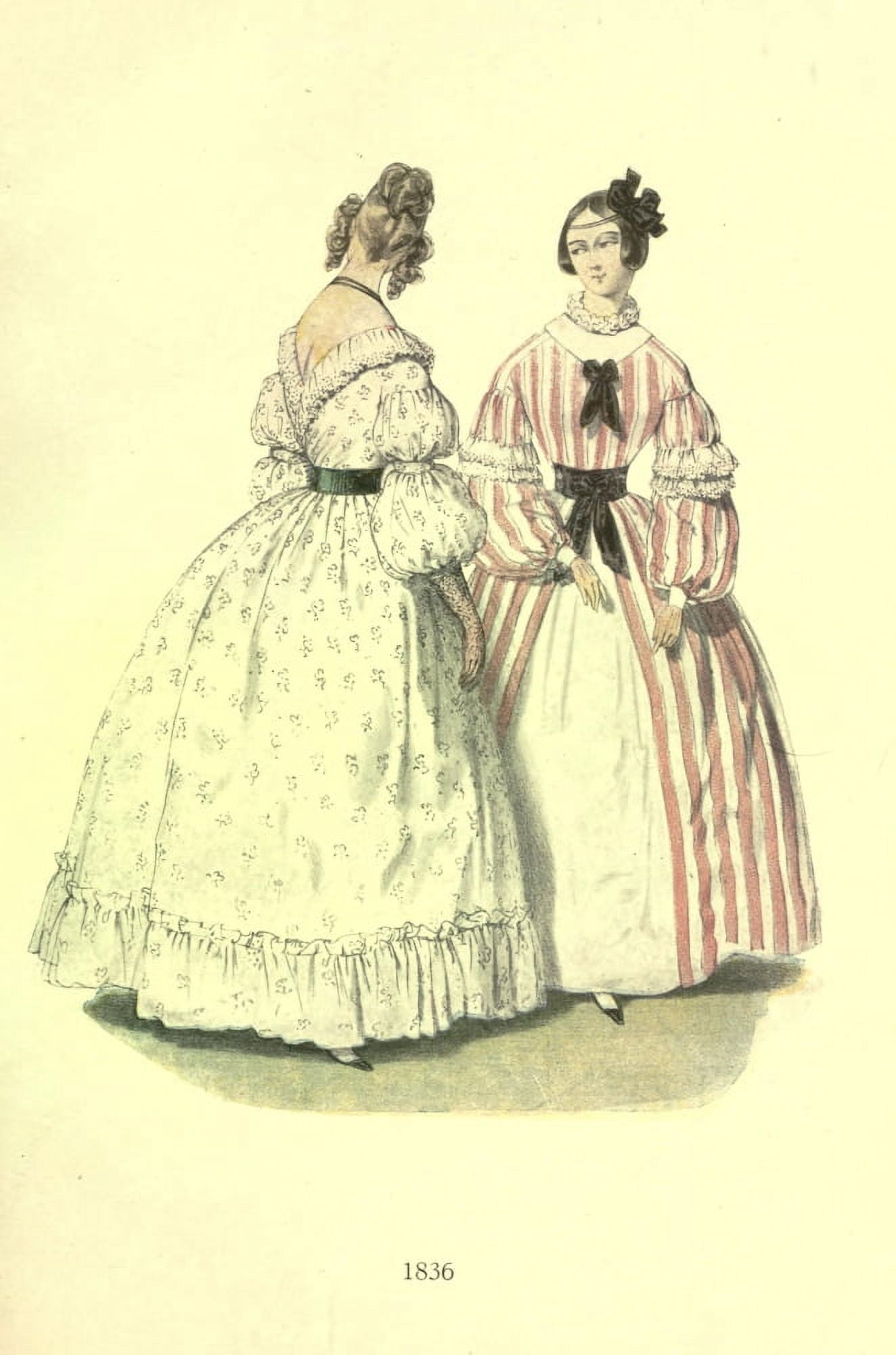 Dame Fashion 1913 Woman of 1836 Canvas Art - Unknown (24 x 36)