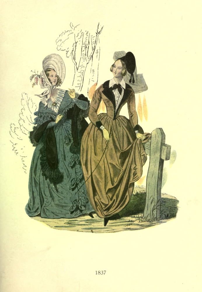 Dame Fashion 1913 Woman of 1837 Canvas Art - Unknown (24 x 36)