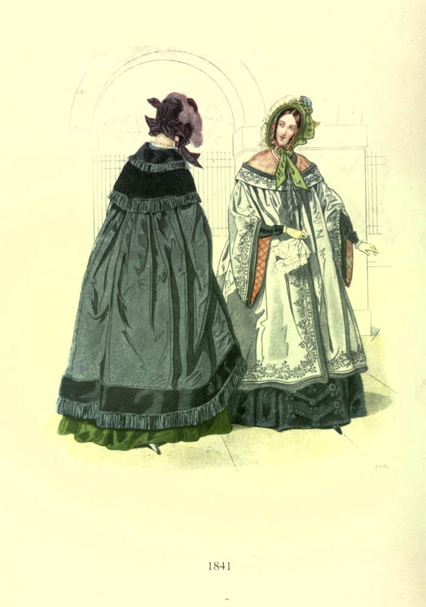 Dame Fashion 1913 Woman of 1841 Canvas Art - Unknown (18 x 24)