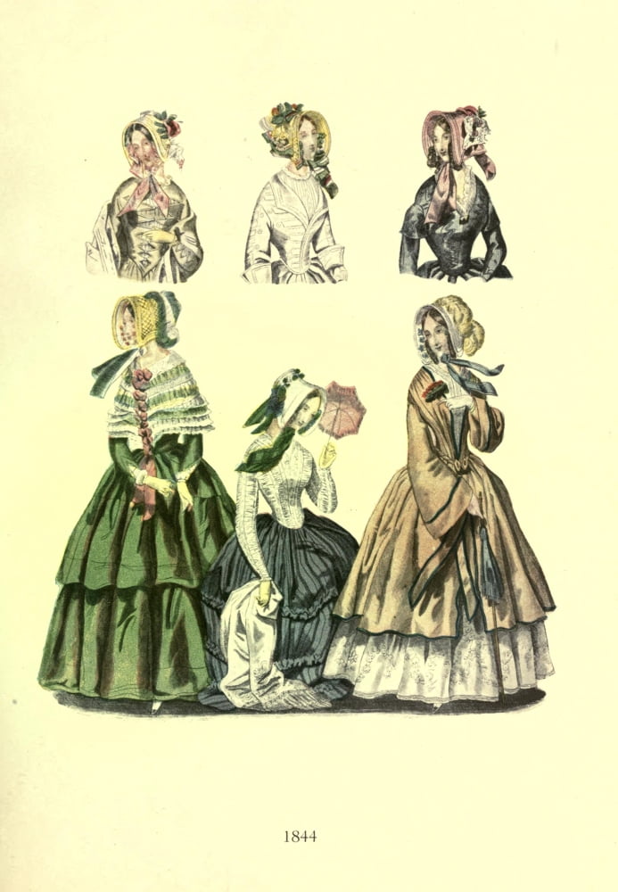 Dame Fashion 1913 Woman of 1844-1 Canvas Art - Unknown (18 x 24)