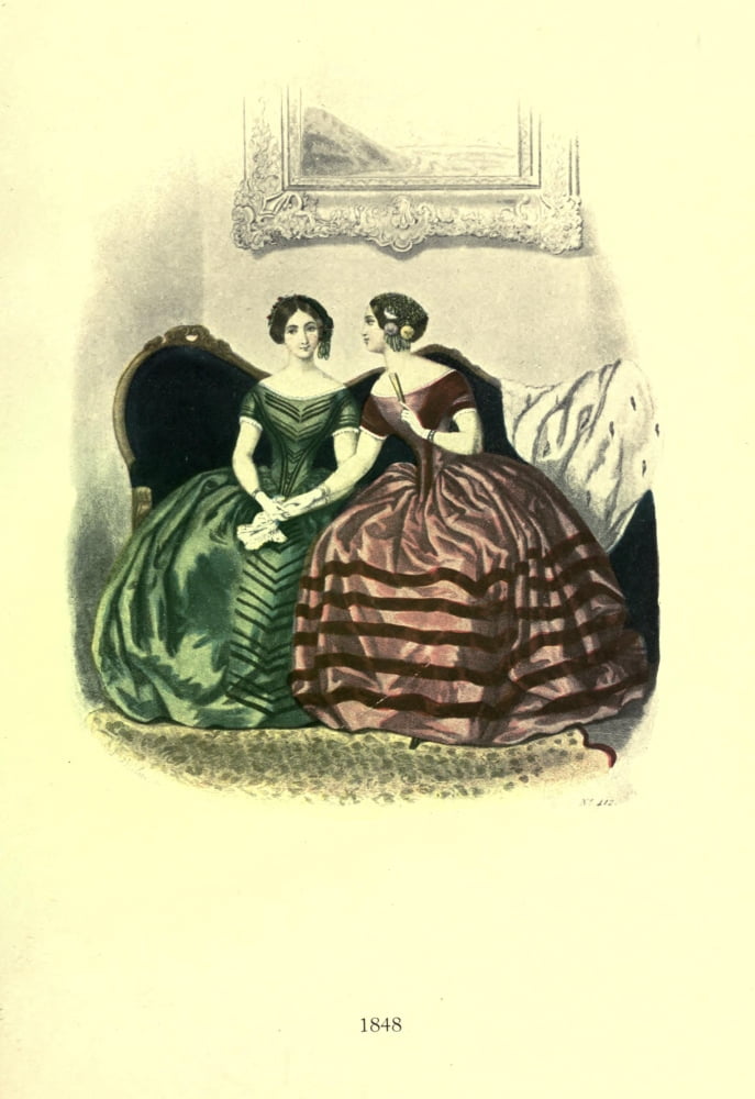 Dame Fashion 1913 Woman of 1848-1 Canvas Art - Unknown (18 x 24)