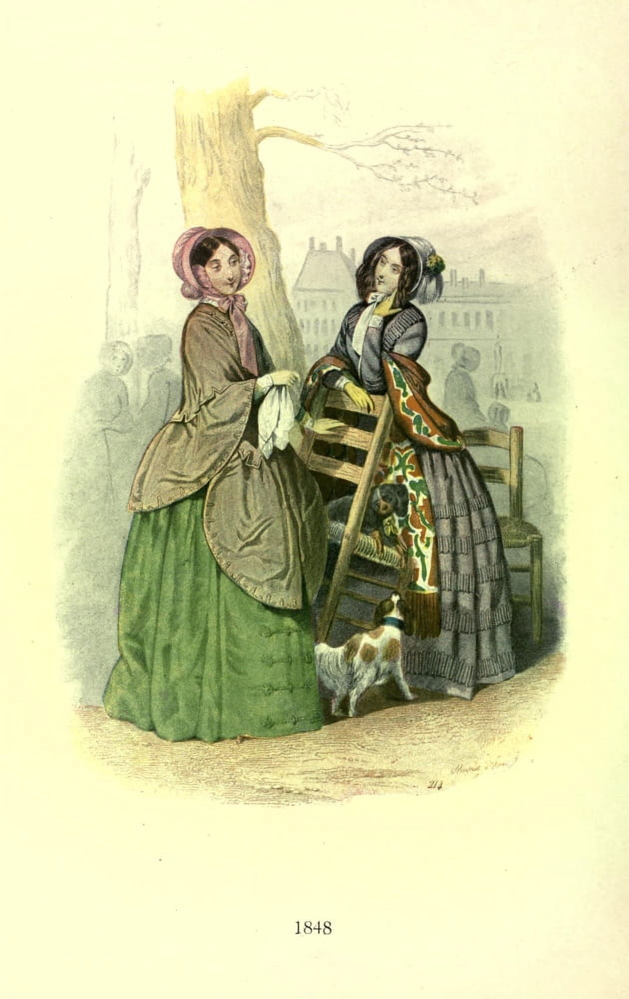 Dame Fashion 1913 Woman of 1848-2 Canvas Art - Unknown (24 x 36)