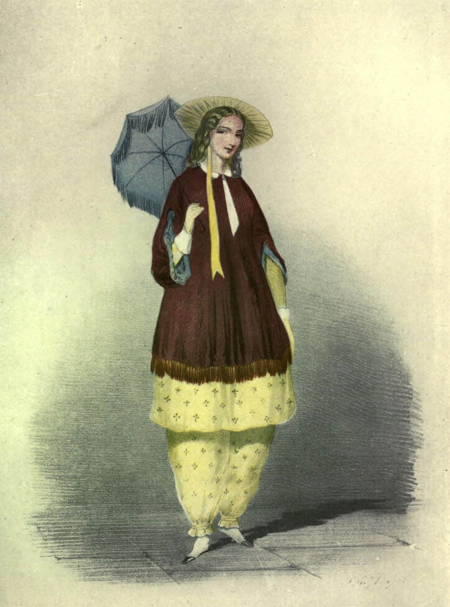 Dame Fashion 1913 Woman of 1851-1 Canvas Art - Unknown (18 x 24)