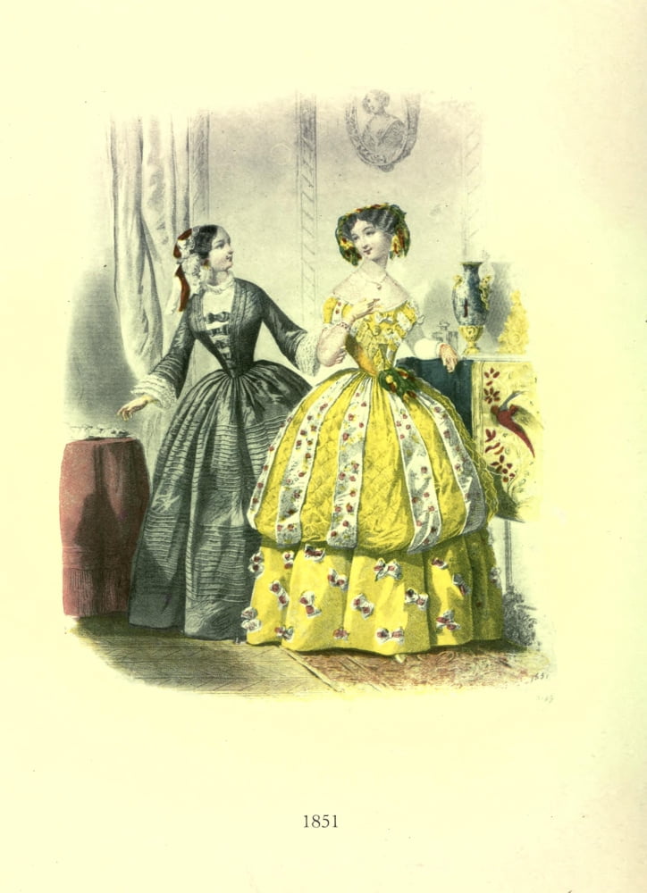 Dame Fashion 1913 Woman of 1851-3 Canvas Art - Unknown (18 x 24)