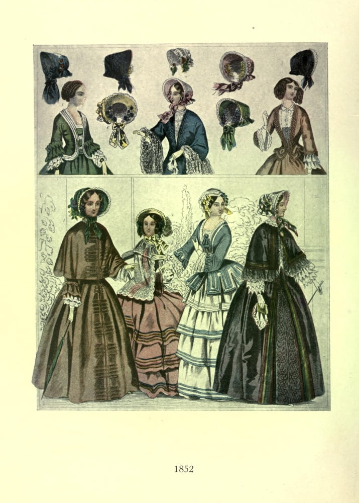Dame Fashion 1913 Woman of 1852-2 Canvas Art - Unknown (24 x 36)