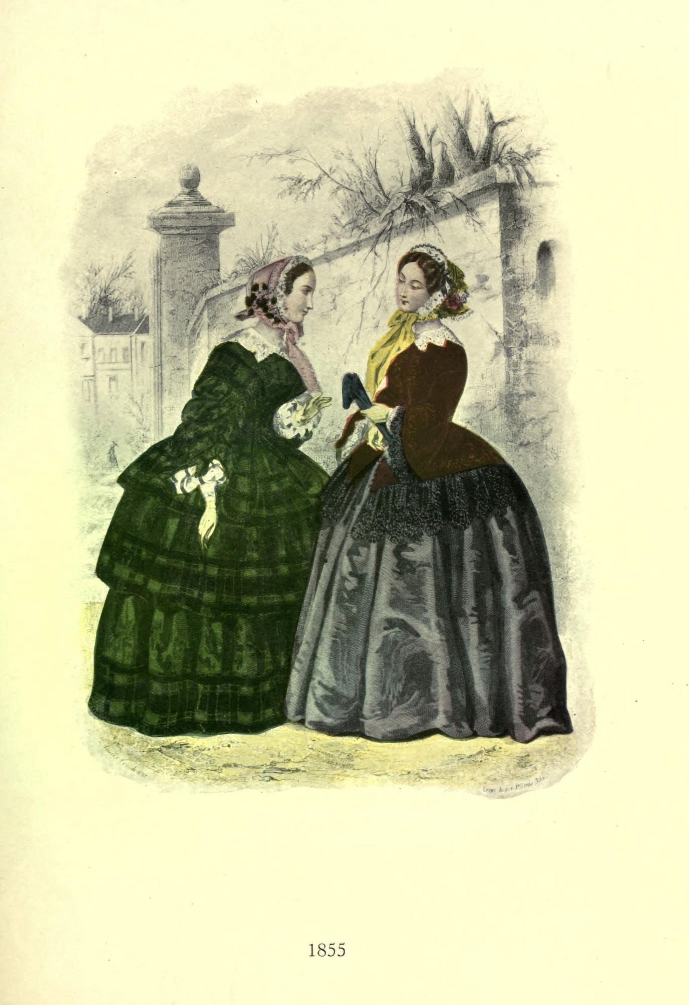 Dame Fashion 1913 Woman of 1855 Canvas Art - Unknown (24 x 36)