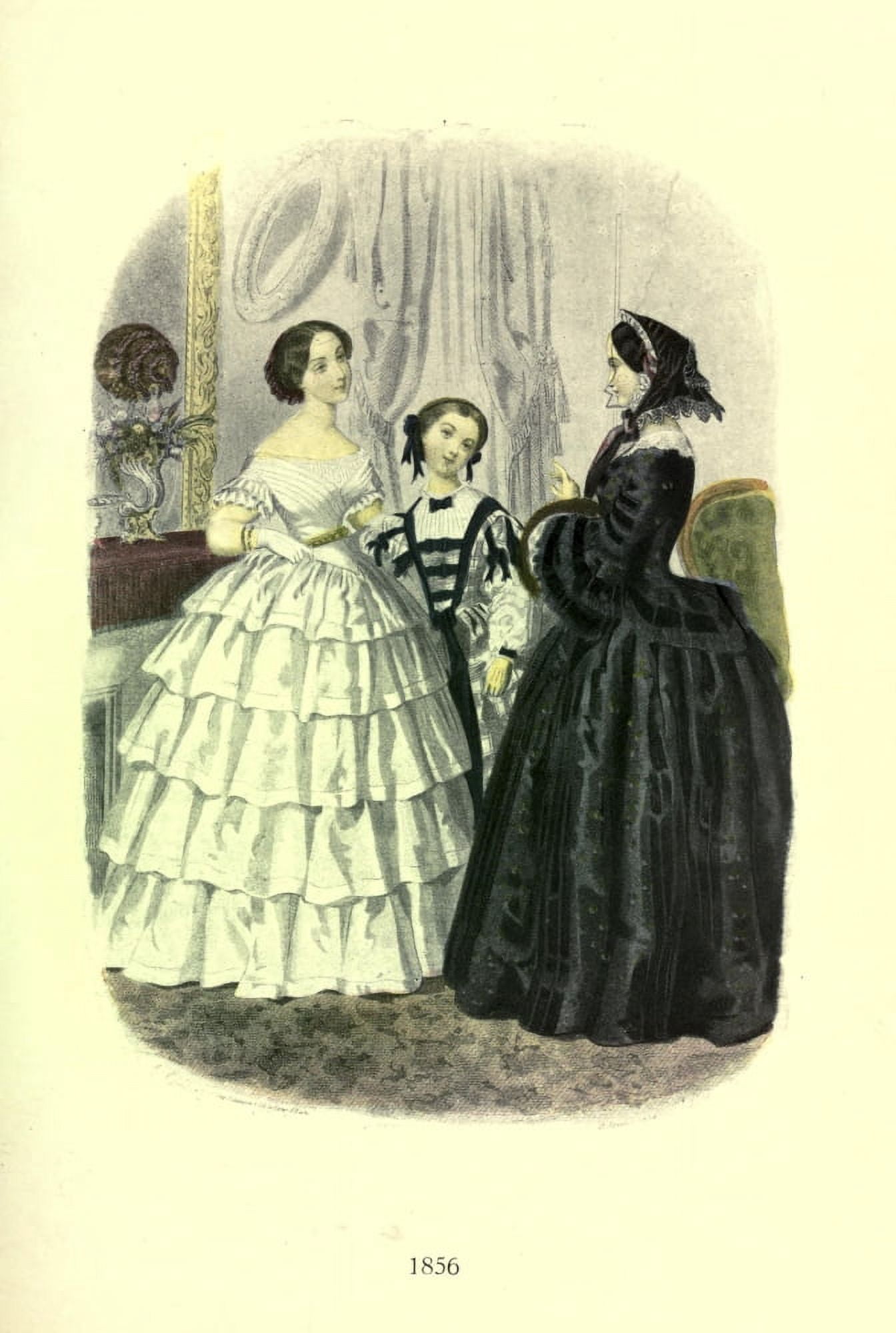 Dame Fashion 1913 Woman of 1856 Canvas Art - Unknown (18 x 24)