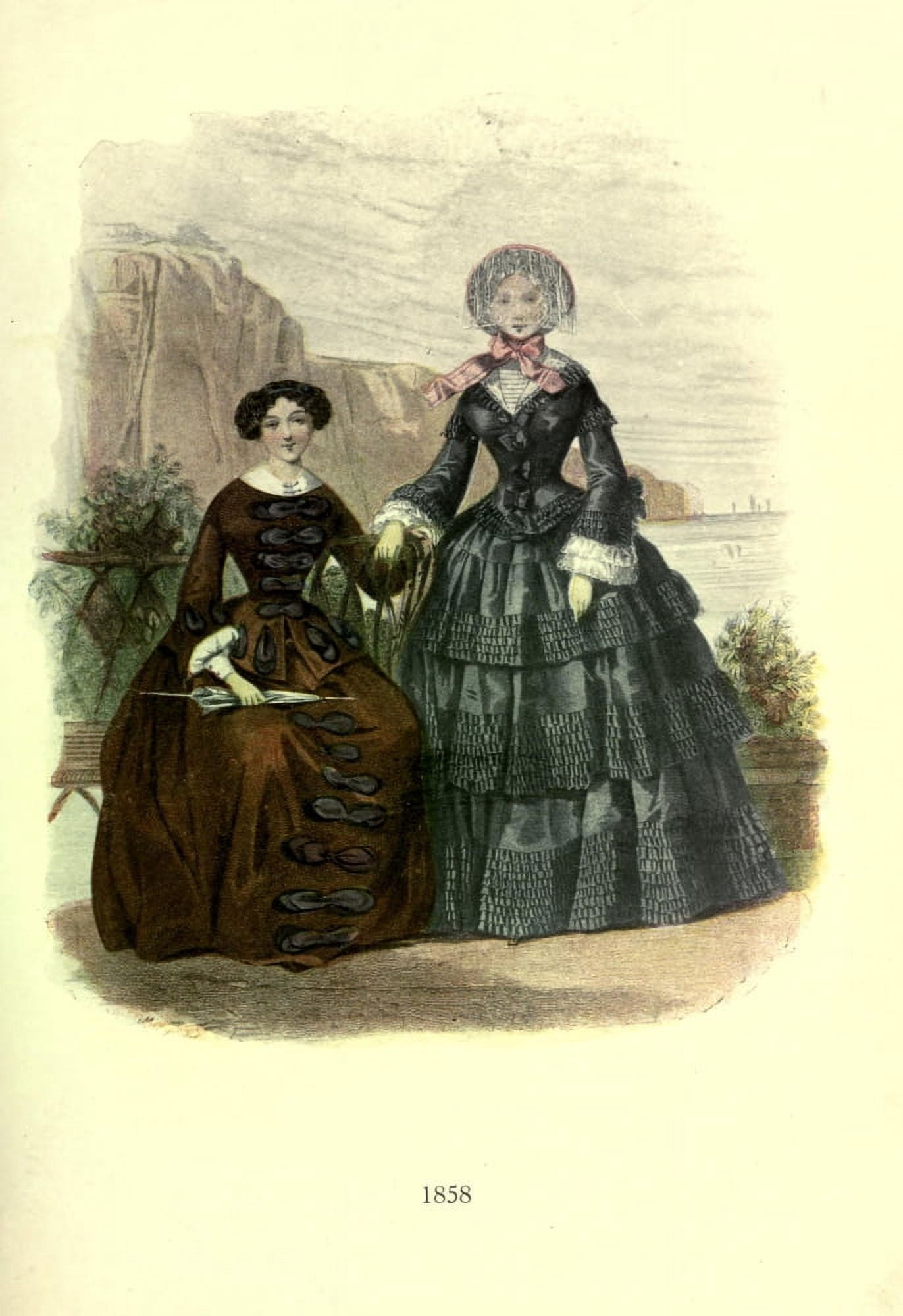Dame Fashion 1913 Woman of 1858-4 Canvas Art - Unknown (24 x 36)