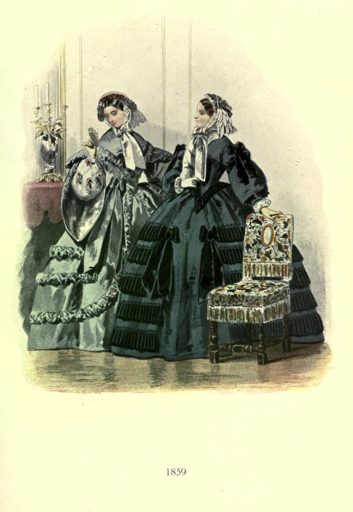Dame Fashion 1913 Woman of 1859 Canvas Art - Unknown (18 x 24)