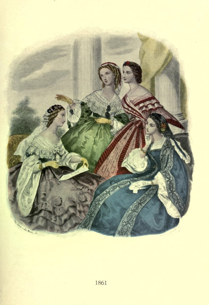 Dame Fashion 1913 Woman of 1861-1 Canvas Art - Unknown (24 x 36)