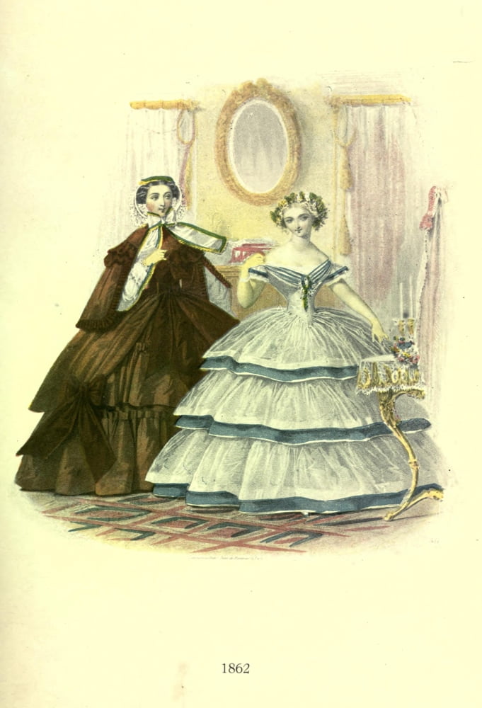 Dame Fashion 1913 Woman of 1862 Canvas Art - Unknown (24 x 36)