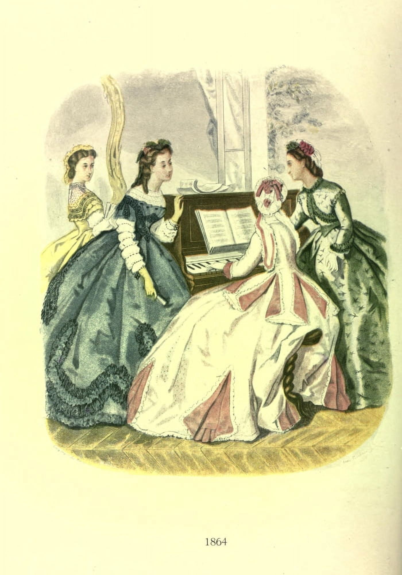 Dame Fashion 1913 Woman of 1864 Canvas Art - Unknown (18 x 24)
