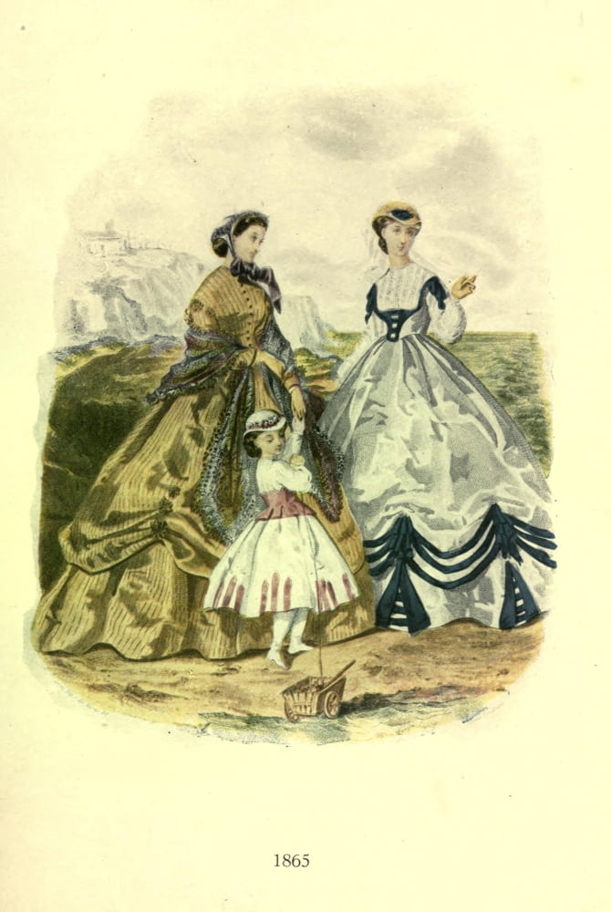 Dame Fashion 1913 Woman of 1865 Canvas Art - Unknown (24 x 36)