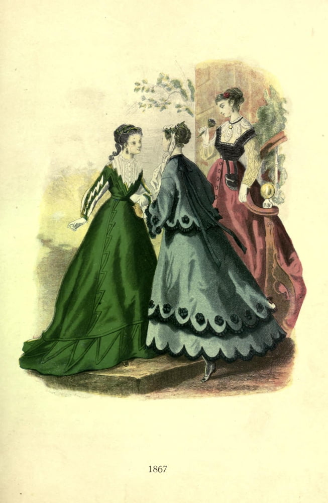 Dame Fashion 1913 Woman of 1867 Canvas Art - Unknown (18 x 24)