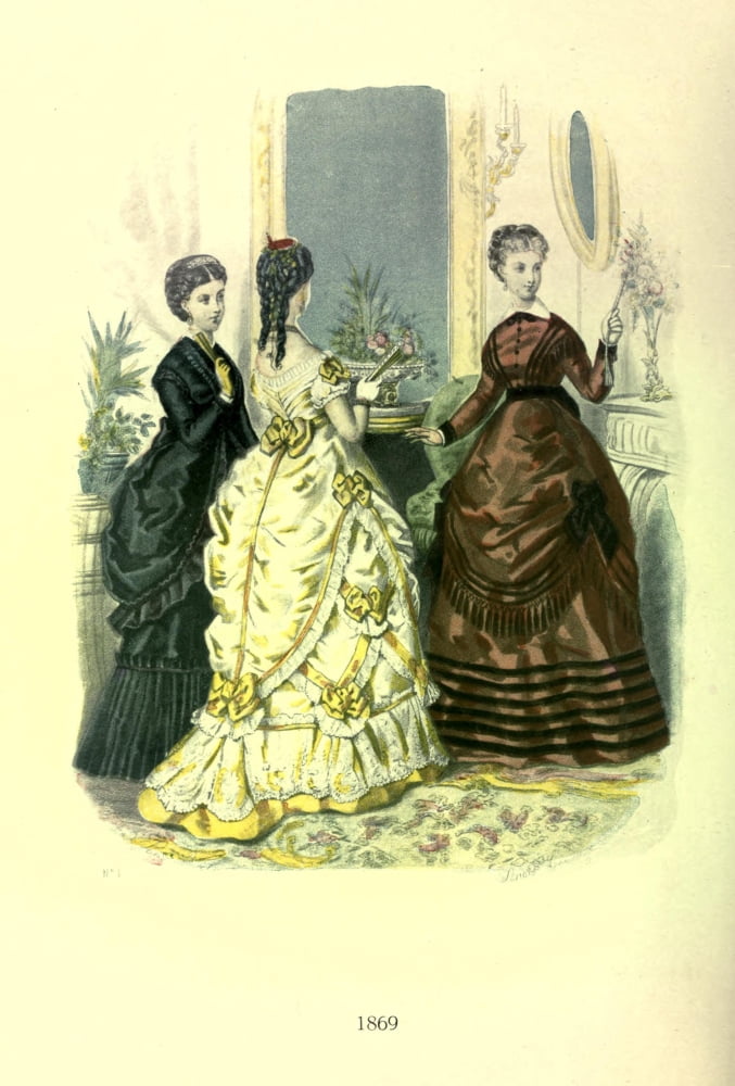 Dame Fashion 1913 Woman of 1869-2 Canvas Art - Unknown (24 x 36)